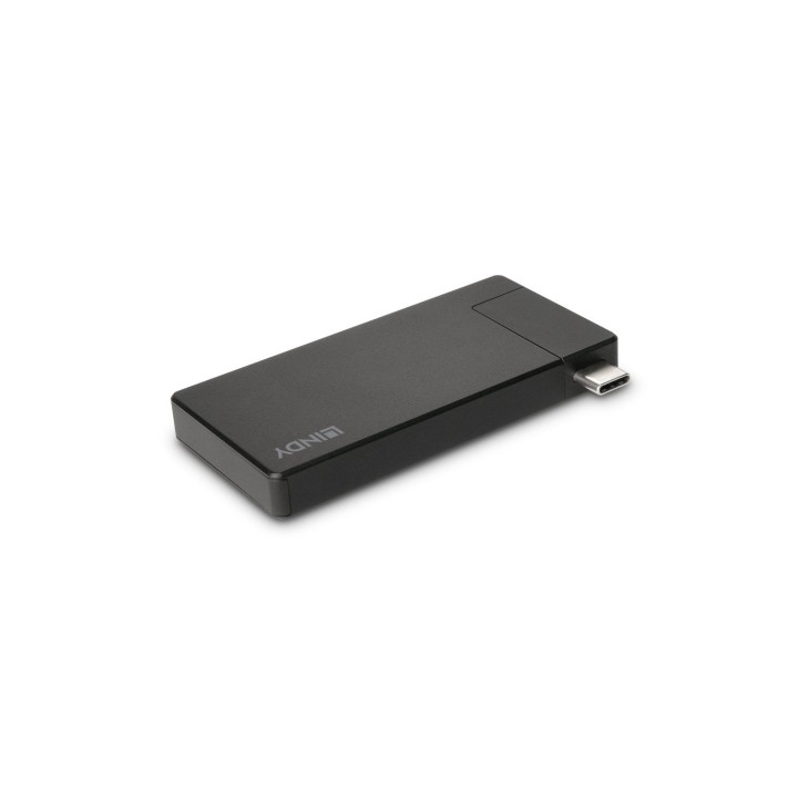 Lindy 43336 base para portátil y replicador de puertos Alámbrico USB 3.2 Gen 1 (3.1 Gen 1) Type-C Negro