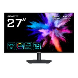 GIGABYTE GO27Q24A Monitor Gaming OLED 27” 2K QHD - 2560 x 1440, 240Hz, 0.03ms, 400 cd/m², FreeSync Premium, G-Sync Compatible,