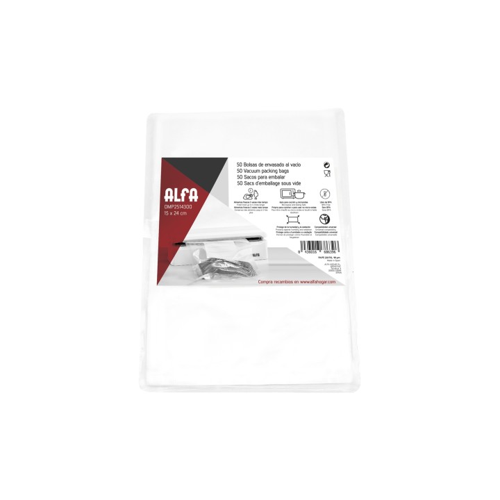 Alfa 0MP2514300 accesorios y suministros de sellador al vacío Bolsa para envasadora al vacío