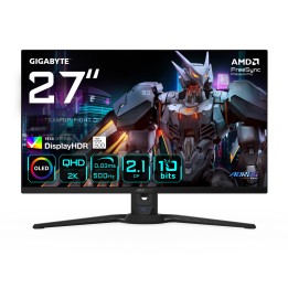 GIGABYTE AORUS FO27Q5P Monitor Gaming OLED QHD – 2560 x 1440, 500Hz, 0,03ms, KVM, 300 cd/m², FreeSync Premium Pro, DisplayHDR