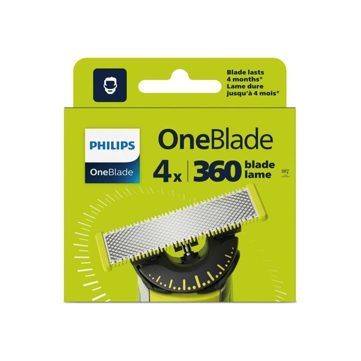 Philips QP440/50 Recambio para OneBlade 360 Pack de 4
