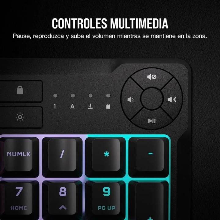 TECLADO GAMING CORSAIR K55 USB ICUE BLACK