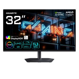 GIGABYTE MO32U24 Monitor Gaming OLED 32” 4K UHD - 3840 x 2160, 240Hz, 0.03ms, 300 cd/m², G-Sync Compatible, FreeSync Premium