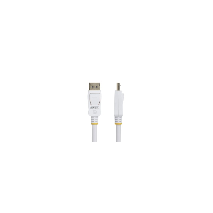 StarTech.com Cable DisplayPort 1.2 Certificado VESA Blanco de 1,8m - Cable DP 1.2 para Monitor - 4K 60Hz - 21,6Gbps - con