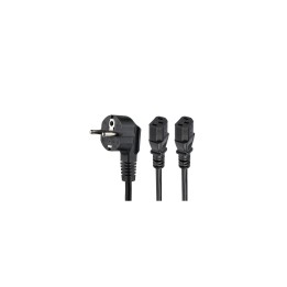 StarTech.com PXT101YEU2M Cable de 2m de alimentación para ordenadores Schuko CEE7 a 2x C13 en Y - Cable de Alimentación Tipo