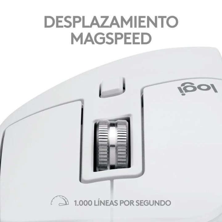 RATON LOGITECH MX MASTER 3S WIRELESS 8000DPI 7 BOTONES WHITE