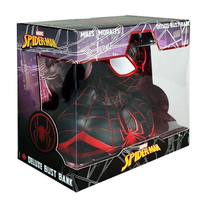 Busto hucha Miles Morales Spiderman Marvel 20cm