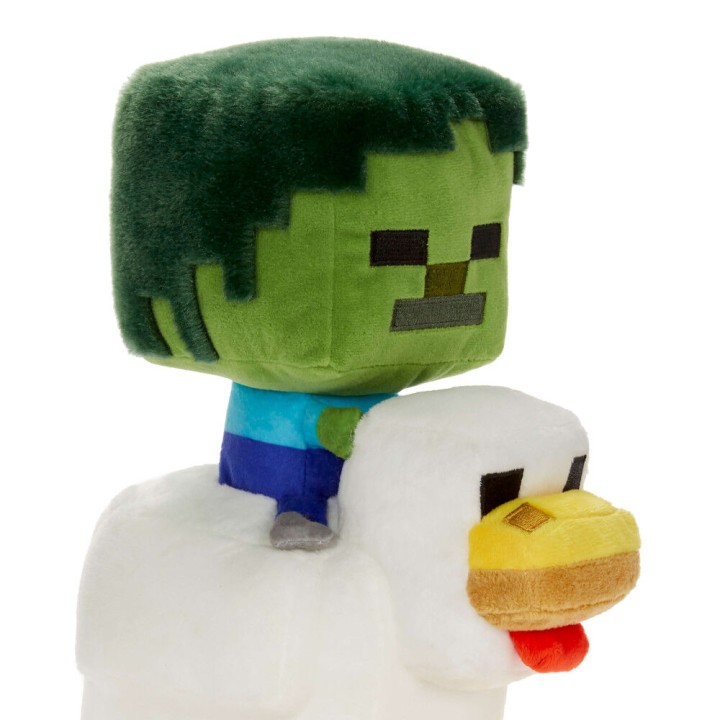 Peluche Chicken Jockey Minecraft 20cm
