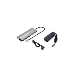 i-tec Metal USB-C Nano 2x Display Docking Station with PD 100 W + Charger 100W