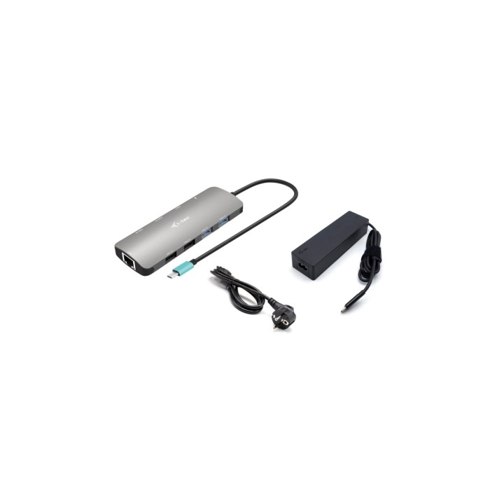 i-tec Metal USB-C Nano 2x Display Docking Station with PD 100 W + Charger 100W