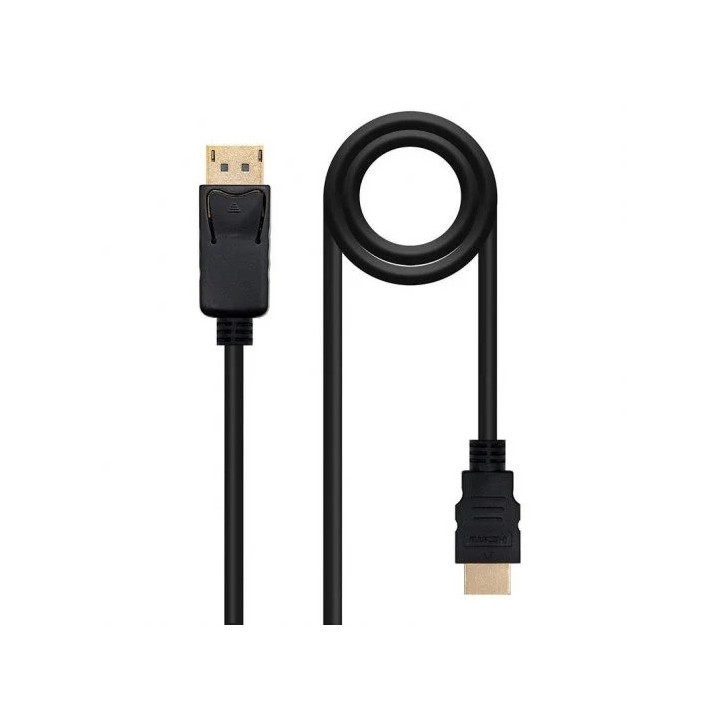 CABLE CONVERSOR NANOCABLE DISPLAYPORT A HDMI 2M DP/HDMI BLACK