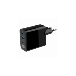 Gembird TA-UC-PDQC30LCD-BK-02 cargador de dispositivo móvil Universal Negro Corriente alterna Carga rápida Interior