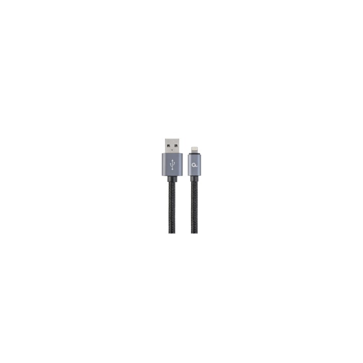 Gembird CCB-MUSB2B-AMLM-6 cable de teléfono móvil Negro 1,8 m USB A Lightning