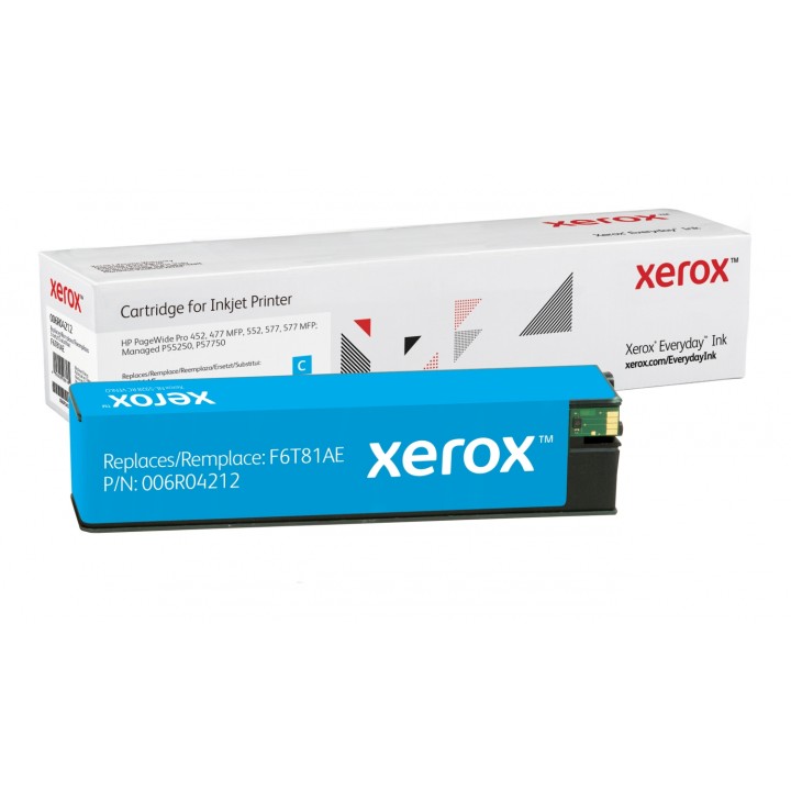 Everyday Cartucho PageWide de Alto rendimiento Cian , HP F6T81AE equivalente de Xerox, 7000 páginas 006R04212