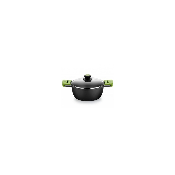 CACEROLA ALTA PRIOR BRA 4L ALUMINIO FUNDIDO TEFLÍ“N ANTIADHERENTE CLASSIC TAPA VIDRIO TEMPLADO A400324