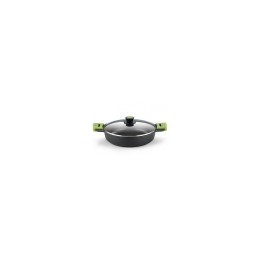 CACEROLA BAJA PRIOR BRA 5L ALUMINIO FUNDIDO TEFLÍ“N ANTIADHERENTE TAPA VIDRIO TEMPLADO A400532