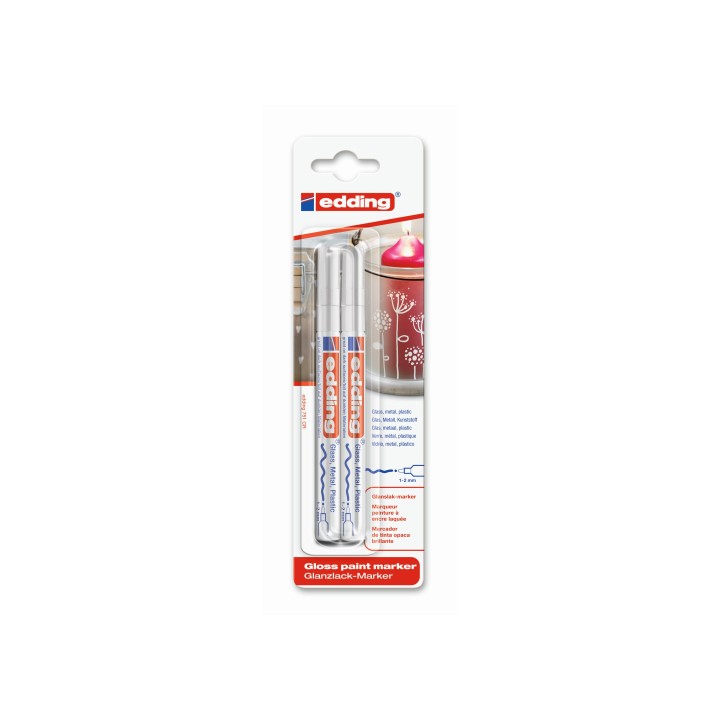 Edding e-751 Blanco 2 pieza(s)