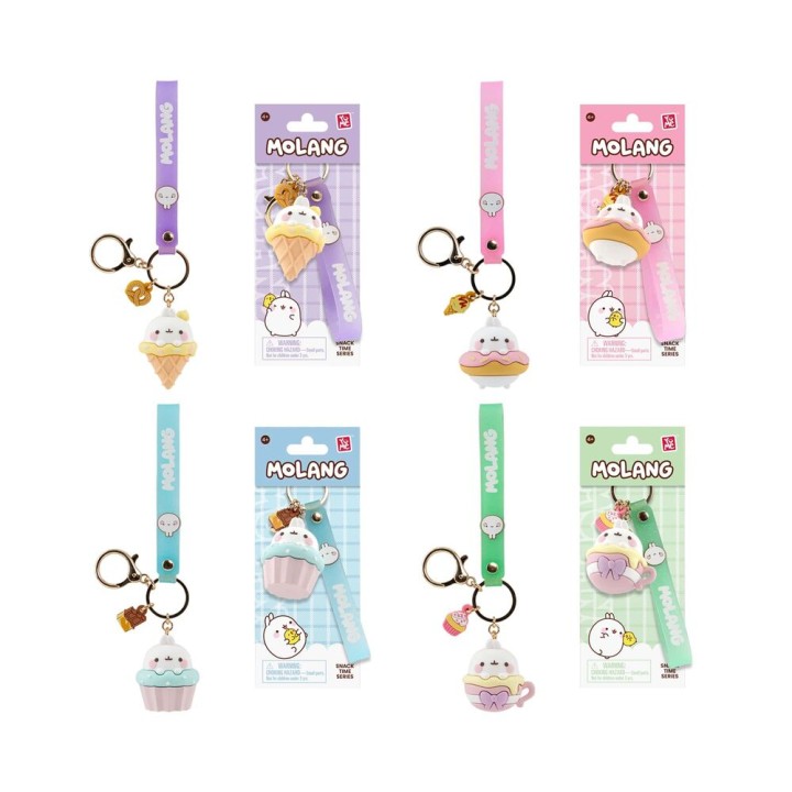 Llavero figura Snack Time Series Molang 5cm surtido