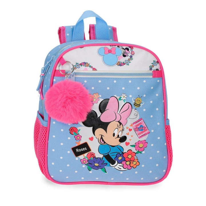 Mochila Flowers Minnie Disney 28cm adaptable