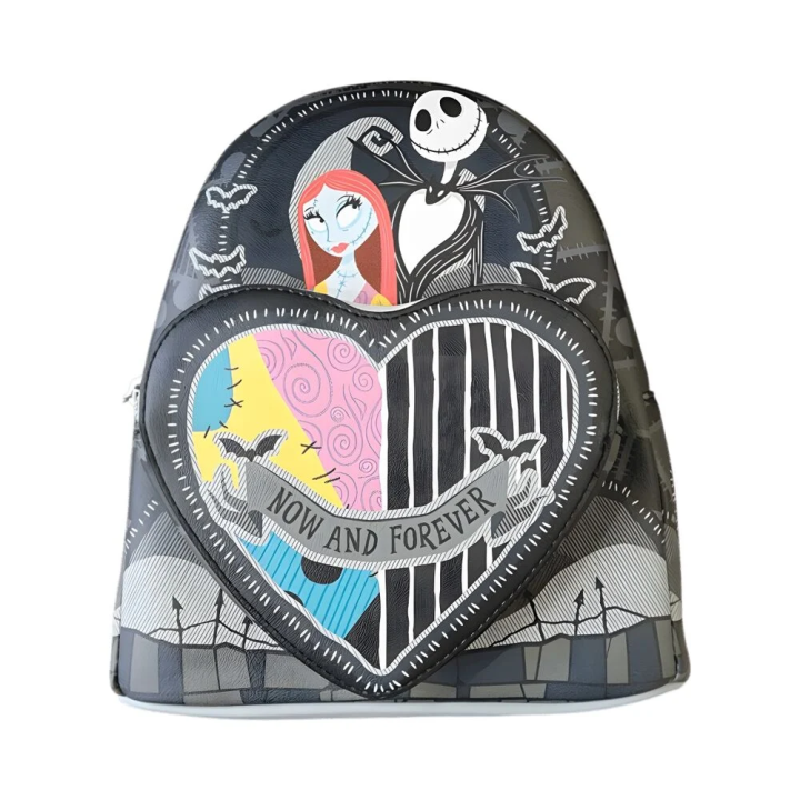 Mochila Pesadilla antes de Navidad Jack y Sally Corazon partido Loungefly 26cm