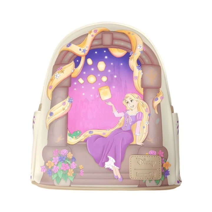Mochila Disney Tangled Rapunzel With Lanterns Scene Loungefly 26cm
