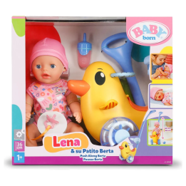 Muñeca Lena + Patito Berta Baby Born 36cm