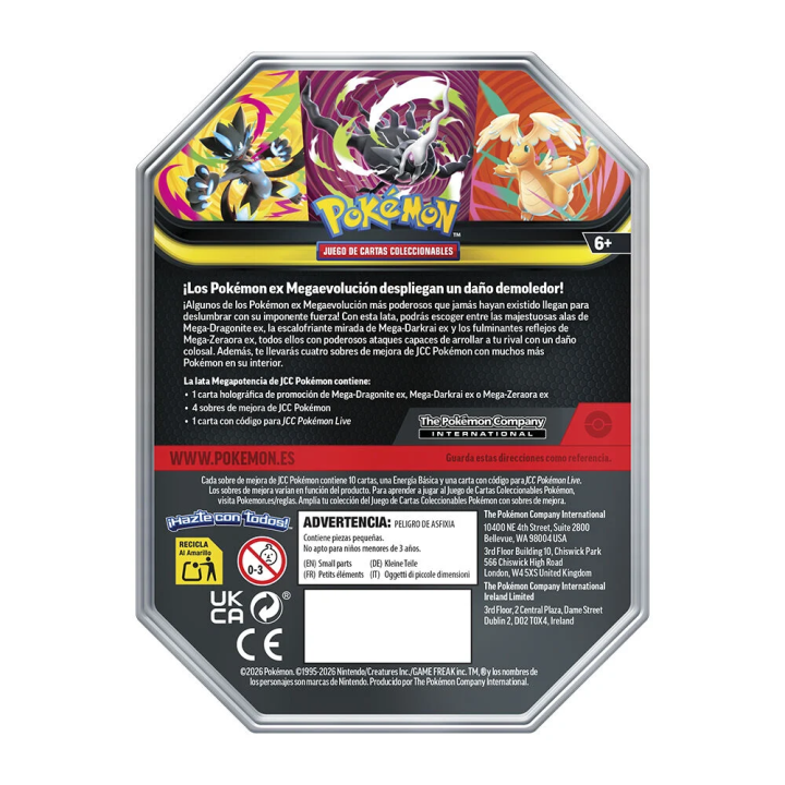 Lata Cartas Agosto ex Pokemon español