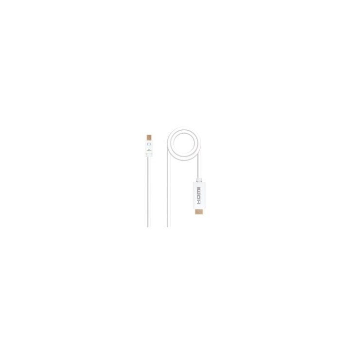 CABLE NANOCABLE MINI DISPLAYPORT MACHO A HDMI MACHO 5M BLANCO 10.15.4005
