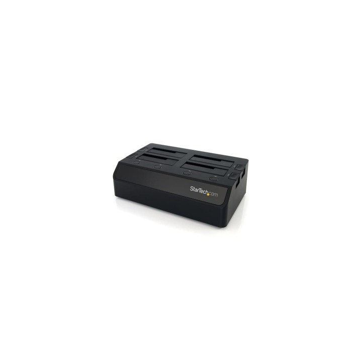 StarTech.com Base de Conexión USB 3.1 con 4 BahÍ­as SATA 6Gbps de 2,5 y 3,5 Pulgadas - Docking Station para HDD SSD - Negro