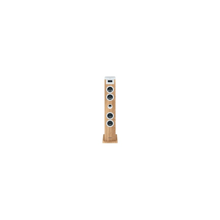 Thomson DS121CD sistema de audio para el hogar Torre de sonido para uso doméstico 10 W Blanco, Madera