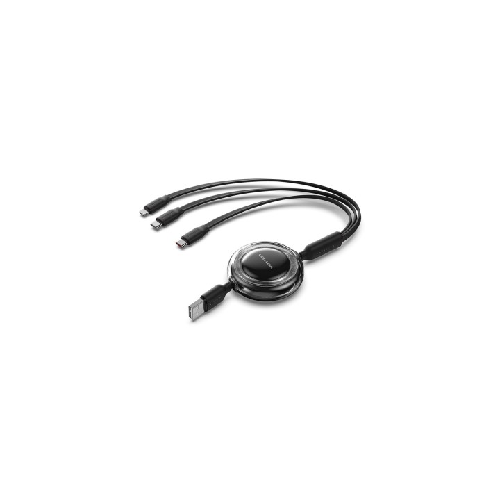 Vention TRJBBE cable USB USB 2.0 USB A USB C/Lightning Negro