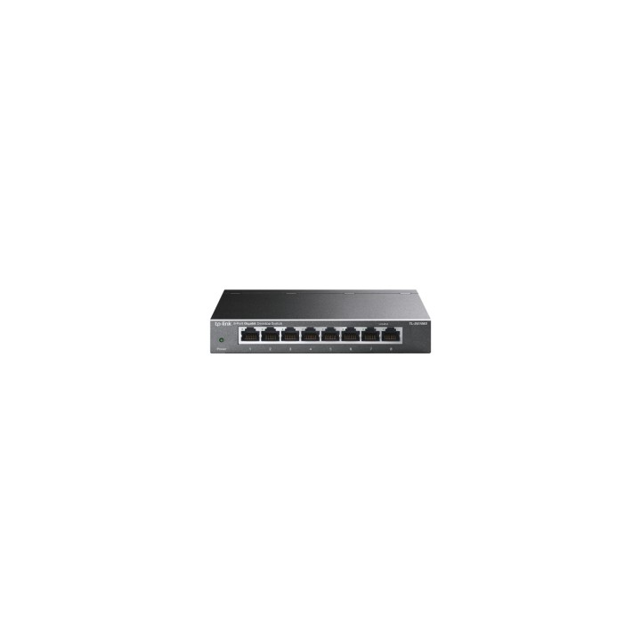 TP-Link TL-SG108S(UN) switch No administrado Gigabit Ethernet (10/100/1000) Escritorio Negro