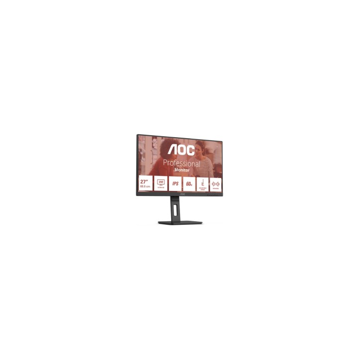 AOC E3 U27E3UF pantalla para PC 68,6 cm (27") 3840 x 2160 Pixeles 4K Ultra HD LED Negro