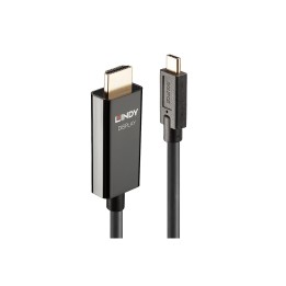 Lindy 43315 adaptador de cable de vídeo 5 m USB Tipo C HDMI tipo A (Estándar) Negro