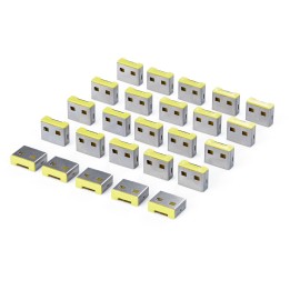 StarTech.com Tapones de Bloqueo USB-A de Repuesto con Pestillo - Paquete de 25 - Para USB-A-PORT-BLOCKER - Tapones Antipolvo A
