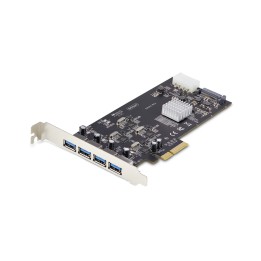 StarTech.com Tarjeta PCI Express de 4 Puertos USB-A - Tarjeta PCIe USB 3.2 de 5Gbps - 4 Controladores USB Independientes - Hub