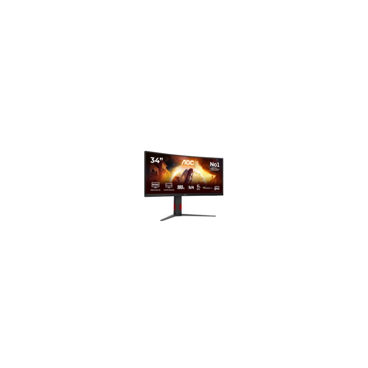 AOC G4 CU34G4CAP pantalla para PC 86,4 cm (34") 3440 x 1440 Pixeles UltraWide Quad HD LCD Negro, Rojo
