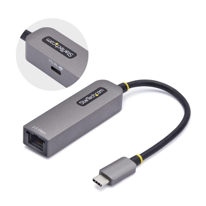 StarTech.com Adaptador de Red USB Tipo C a Ethernet - Adaptador de Red Externo USB-C a RJ45 2,5/1Gb - NBASE-T - USB 3.1 -
