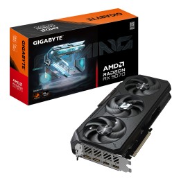 GIGABYTE Radeon RX 9070 GAMING 16GB Tarjeta Gráfica - 16GB GDDR6, 256bit, PCI-E 5.0, 2520 MHz Frecuencia del núcleo, 2 x