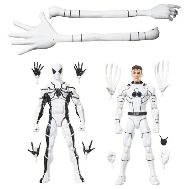 Set 2 figuras Mister Fantastic & Spiderman Los Cuatro Fantasticos Marvel Legends Series 15cm
