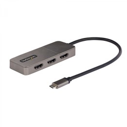 StarTech.com Adaptador USB-C de 3 Puertos Multimonitor - Hub MST USB Tipo C a 3 Puertos HDMI - Divisor Multiplicador DP Triple