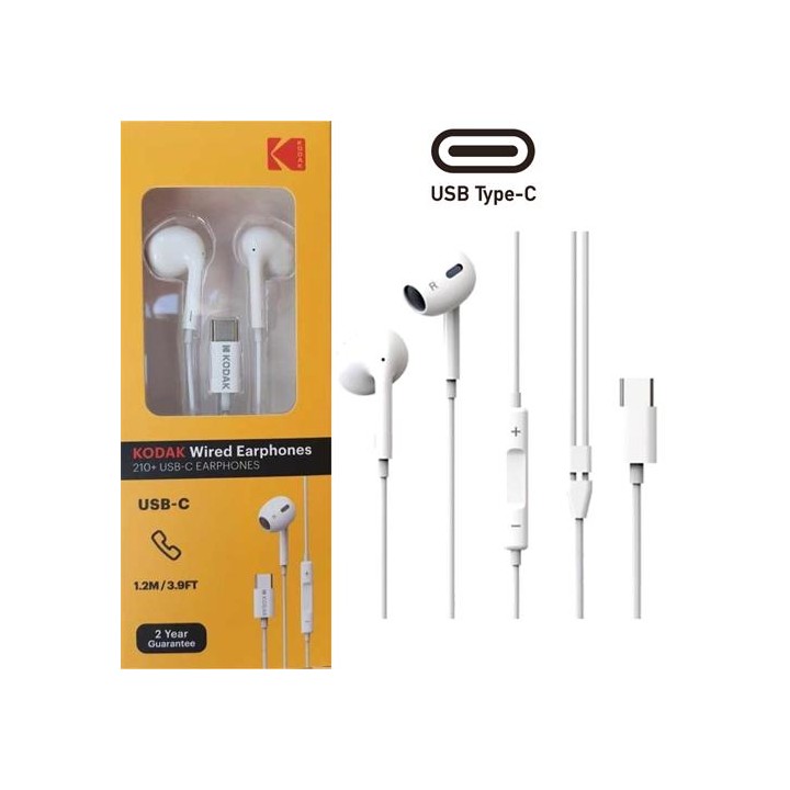 Kodak Auricular con Micrófono con Conexión USB-C para Móviles