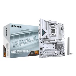 GIGABYTE B850 EAGLE WIFI7 ICE Placa base - Procesadores AMD Ryzen serie 9000, VRM digital de 8+2+2 fases, hasta 8200 MHz DDR5