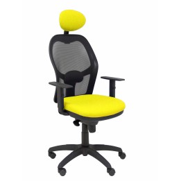 SILLA JORQUERA MALLA NEGRO CABECERO FIJO ASIENTO BALI AMARILLO 15SNBALI100C