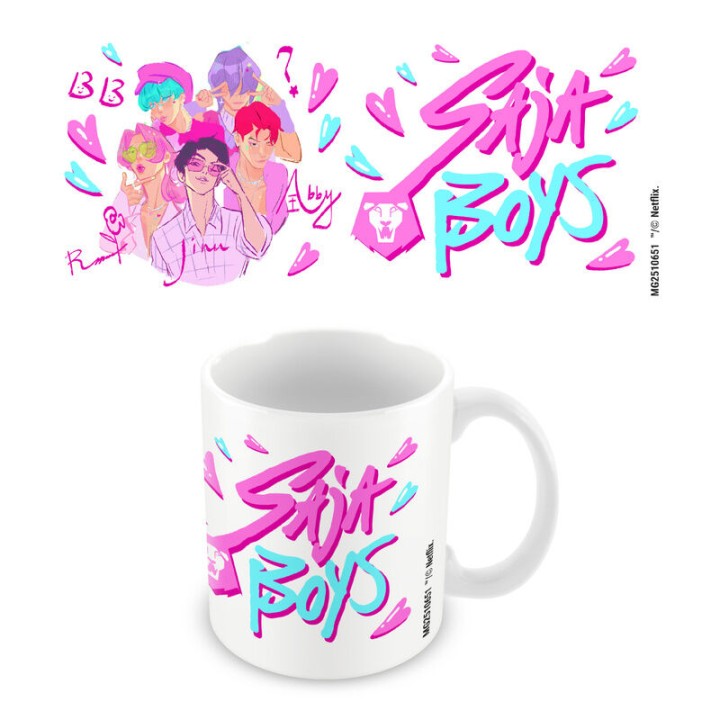 Taza Saja Boys Art KPop Demon Hunters 325ml