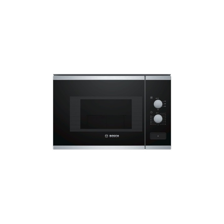 Bosch BFL520MS0 microondas Integrado Microondas combinado 20 L 800 W Negro, Acero inoxidable