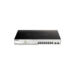 D-Link DGS-1210-10MP Gestionado L2 Gigabit Ethernet (10/100/1000) Energía sobre Ethernet (PoE) Negro, Gris