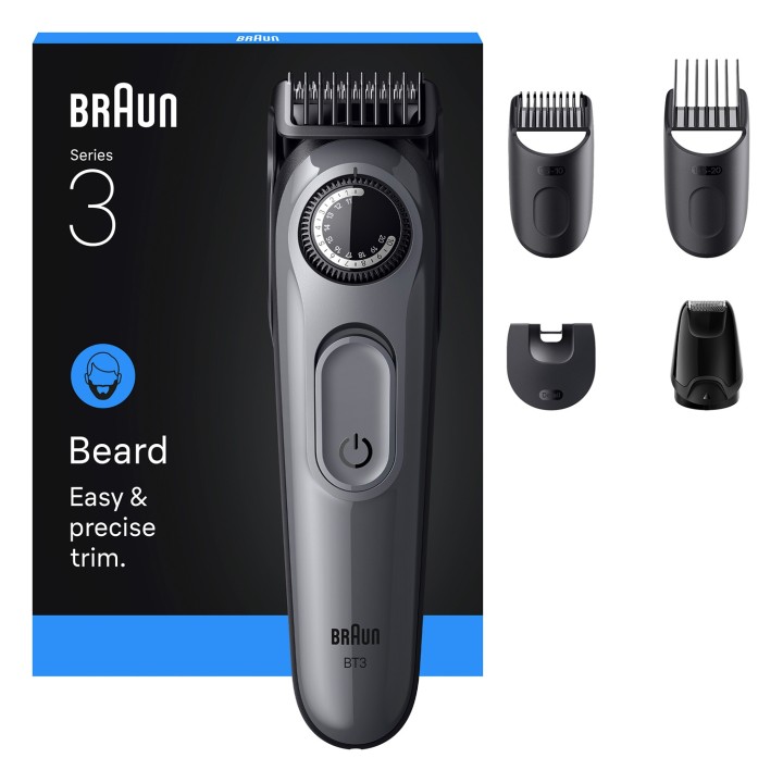 Braun BeardTrimmer 3 BT3560 depiladora para la barba Batería 40 2 cm Negro, Gris