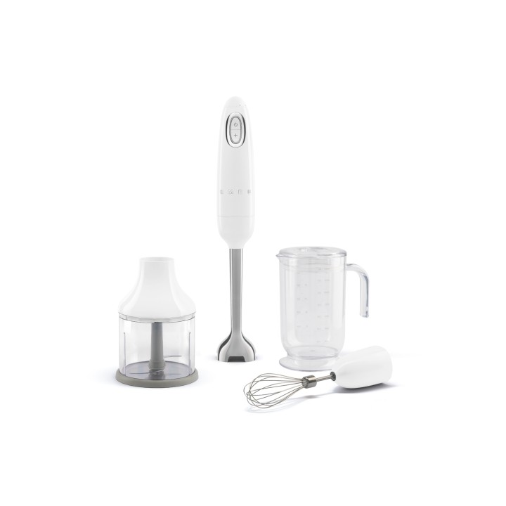 Smeg HBF03WHEU licuadora Batidora de inmersión 700 W Acero inoxidable, Blanco