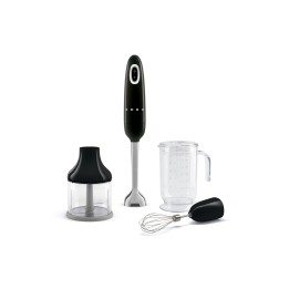 Smeg HBF03BLEU licuadora Batidora de inmersión 700 W Negro, Acero inoxidable